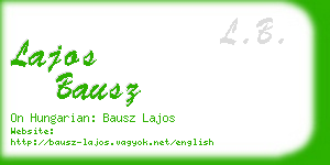 lajos bausz business card